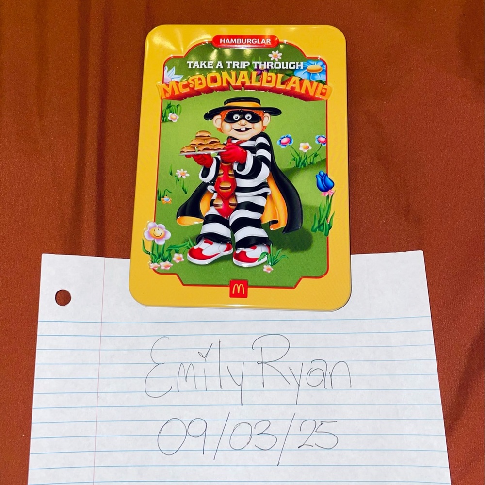 **TRADING one (1) McDonaldland Hamburglar tin!
